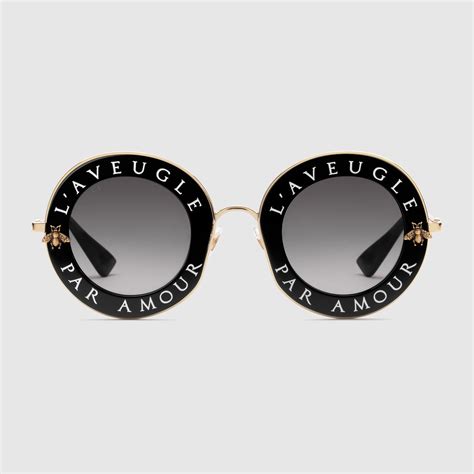 gucci steel round frame sunglasses|Gucci round sunglasses women's.